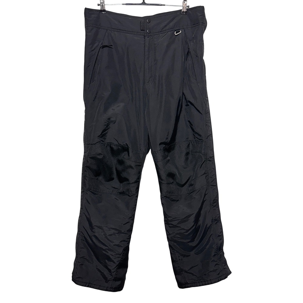 Slalom Snow Pants Mens Large 37x32 Gray Insulated Ski Fleece Lined Zipper Cuffs